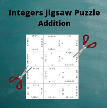 Preview of Add Integers Jigsaw Puzzle