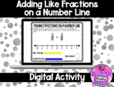 Add Like Fractions on a Number Line for Google™ Classroom