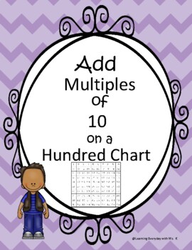 Preview of Add Multiples of 10 on a Hundred Chart