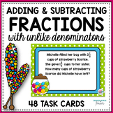 Add and Subtract Fractions with Unlike Denominators Word P