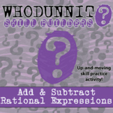 Add & Sub Rational Expressions Whodunnit Activity - Printa