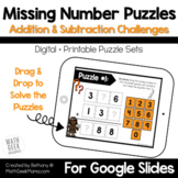 Add & Subtract 2-3 Digit Numbers - Missing Number Puzzles 