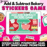 Add & Subtract Three Digits Math Game | Easel Google Slides PPT Smart Board