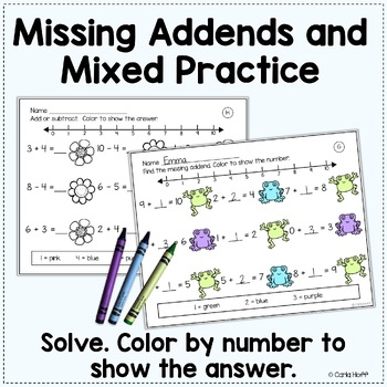 FREE Addition & Subtraction Within 10 Worksheets by Carla Hoff | TpT