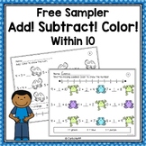 FREE Addition and  Subtraction to 10 Worksheets