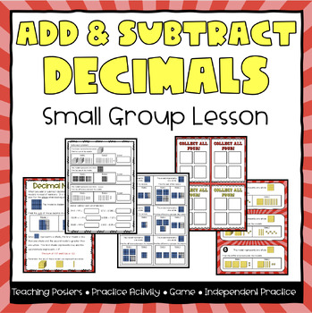 Preview of Add & Subtract Decimals Small Group Lesson - Fourth Grade
