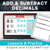 Add & Subtract Decimals with Models Lessons & Practice Act