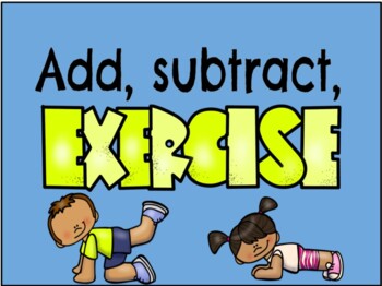 Preview of Add, Subtract, Excercise