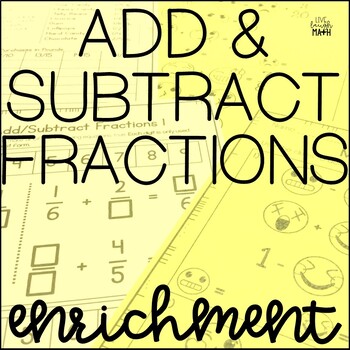 Preview of Add & Subtract Fractions Enrichment Activities - Math Logic Puzzle Challenges