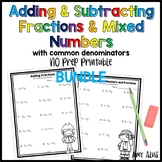 Add Subtract Fractions Mixed Numbers with Common Denominat