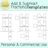 Add & Subtract Fractions Clipart - Commercial Use