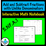 Add Subtract Fractions unlike denominators Foldable for In
