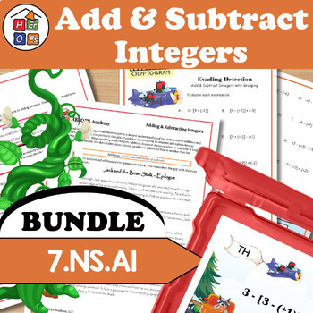 Preview of Add & Subtract Integers Activity Bundle | Prealgebra | 7th Grade Math