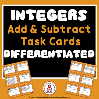 Preview of Add & Subtract Integers Differentiated