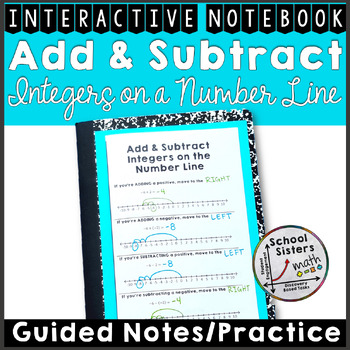 Preview of Add & Subtract Integers on a Number Line Notes for Interactive Notebooks