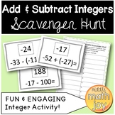 Add & Subtract Integers Scavenger Hunt