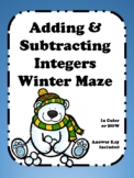 Add & Subtract Integers - Winter Maze
