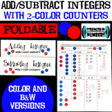 Add & Subtract Integers w/ 2-Color Counters Foldable Notes