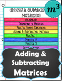 Add & Subtract Matrices DIGITAL NOTES & 2 QUIZZES (GOOGLE)