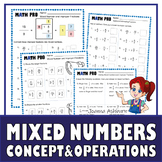 Add & Subtract Mixed Numbers / Improper Fractions Workshee