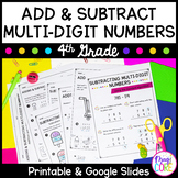 Add & Subtract Multi-Digit Numbers - 4th Grade Math - Prin