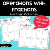 Operations with Fractions Partner Activity | Different Pro