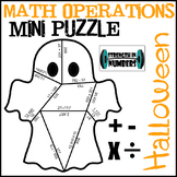 Add, Subtract, Multiply, Divide Halloween Ghost Cooperativ