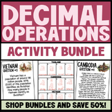 Add, Subtract, Multiply, and Divide Decimals | 12 Activity Bundle