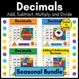 Add, Subtract, Multiply, and Divide Decimals Color by Numb
