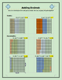 Add, Subtract, Multiply and Divide Decimals on a Grid- "Co