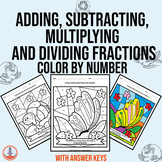 Add, Subtract, Multiply, and Divide Fractions Color by Num
