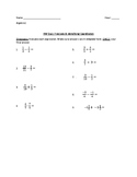Add, Subtract, Multiply, and Divide Fractions Review HW Quiz