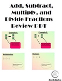BUNDLE: Add, Subtract, Multiply, & Divide Fractions Review
