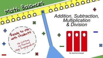 Preview of Add, Subtract, Multiply, and Divide with Math Balances Bundle