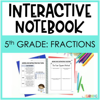 Preview of 5th Grade Math Interactive Notebook: All Fractions Standards