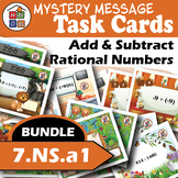 Add & Subtract Rational Numbers | Mystery Message Task Car