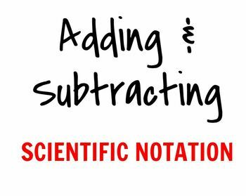 Preview of Add & Subtract Scientific Notation