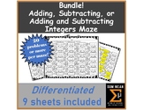 Add, Subtract, and Mixed Adding and Subtracting Integers M