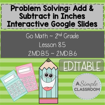 problem solving add and subtract in inches lesson 8 5
