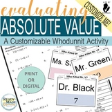 Add & Subtract w/ Absolute Value Scavenger Hunt Mystery CU