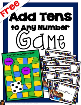 Preview of Add Tens to Any Number First Grade FREE