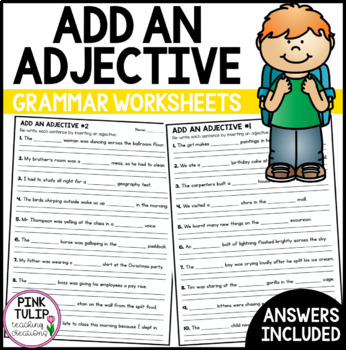 Add The Part Of Speech And Grammar To The Sentence Worksheet Bundle