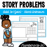 Add To: Start Unknown - Addition Story Problems (Numbers t