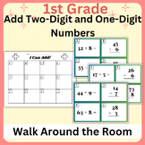 Add Two-Digit and One-Digit Numbers Walk Around the Room- 