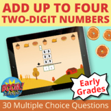 Add Up to Four 2 Digit Numbers Boom Cards Distance Learning