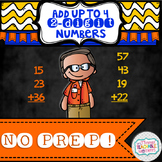 Add Up to Four 2 Digit Numbers NO PREP!