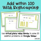 Add Within 100 With Regrouping on Google Slides | Distance
