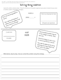 Add Within 1000 Using Multiple Strategies Graphic Organizer