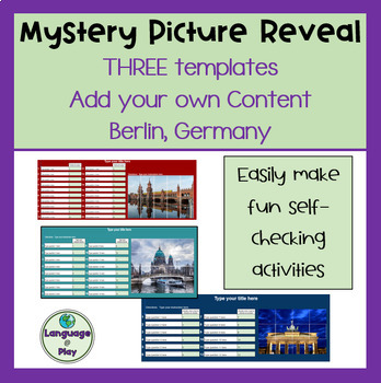 Preview of Add Your Own Content 3 Digital Mystery Picture Templates - Berlin Germany