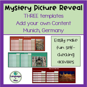 Preview of Add Your Own Content 3 Digital Mystery Picture Templates - Munich, Germany